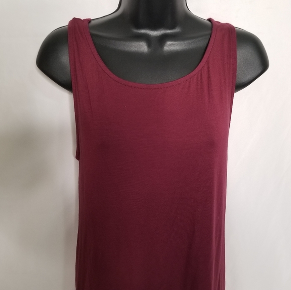 Feel the Piece draped low back tank top red size medium - Picture 1 of 8